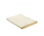 Mantel de lino blanco con ribete 140x200