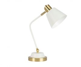 Lámpara de mesa vintage blanca