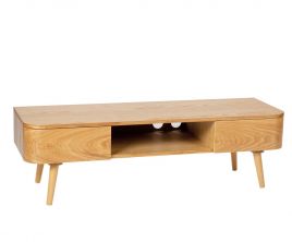 Mueble tv de madera con cajones
