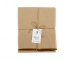 Packaging de mantel de lino beige con ribete140x200