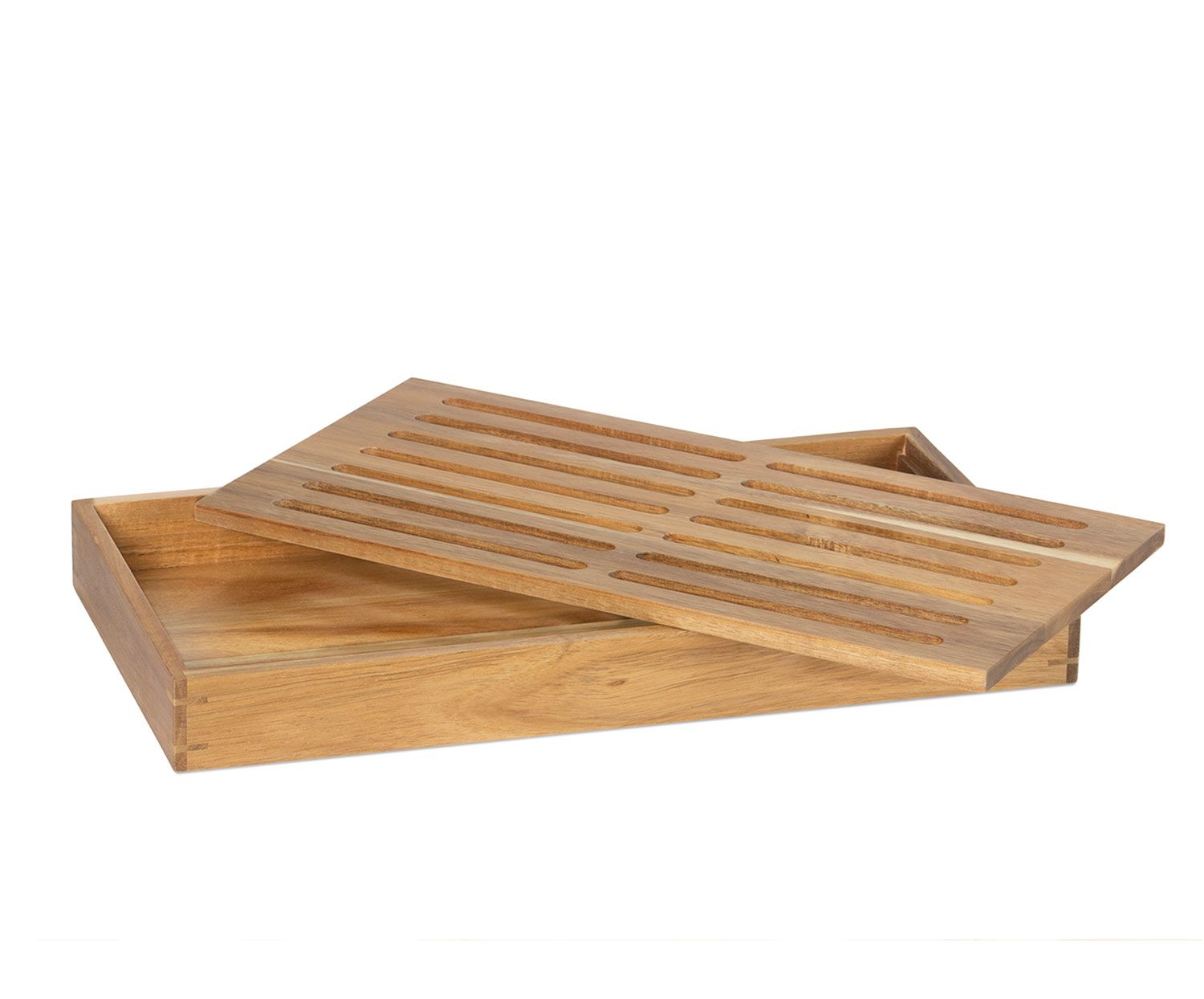 Tradineur - Tabla para cortar pan de madera 2.5 x 32 x 22 cm con