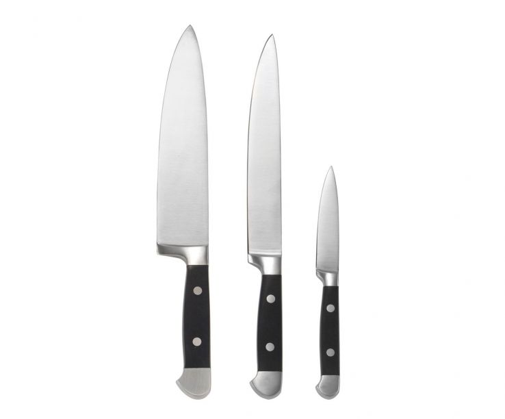 Cuchillo Hacha Cocina Acero Inoxidable Mango Madera 32cm