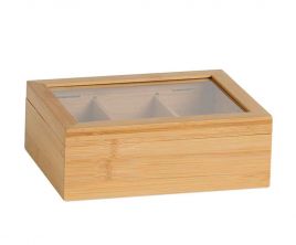 Caja para té de bambú