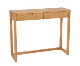 Mesa consola de madera de roble