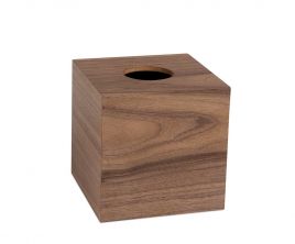 Caja para pañuelos de madera marrón