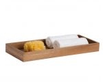 Bandeja de baño rectangular de madera