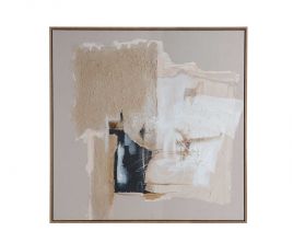 Cuadro abstracto collage marrón