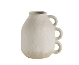 Jarron de Ceramica Blanco Rustico