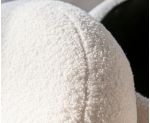 Detalle textil Puf Blanco