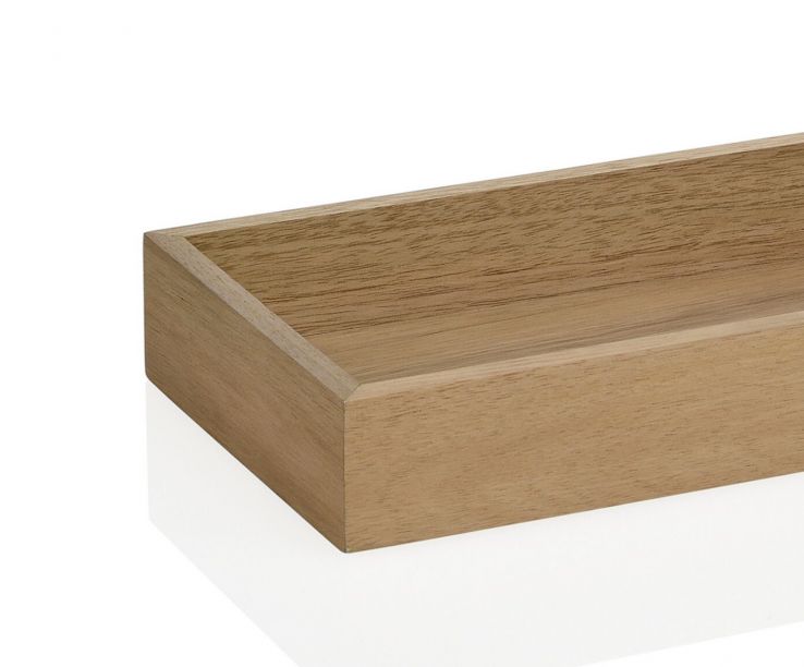 Bandeja de madera bandeja decorativa madera rectangular  natural 50×17×2.5cm-14281