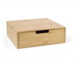 Caja de madera de bambú con 4 compartimentos