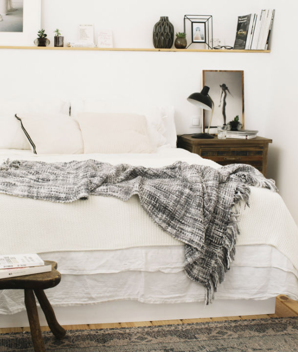 Manta de lana para cama, manta de lana para sofá